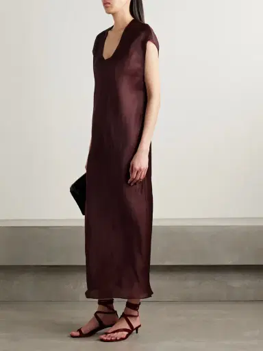 Khaite Darby Silk-organza Midi Dress | Thumbnail 2 Khaite Darby Silk-organza Midi Dress | Thumbnail 2