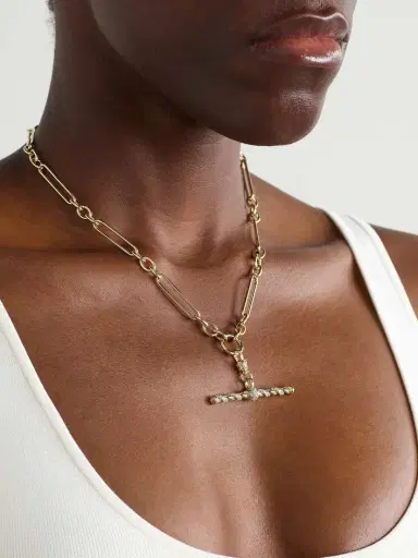 Lucy Delius Twisted Rope Rhodium-plated, 14-karat Recycled-gold Diamond Pendant | Thumbnail 2