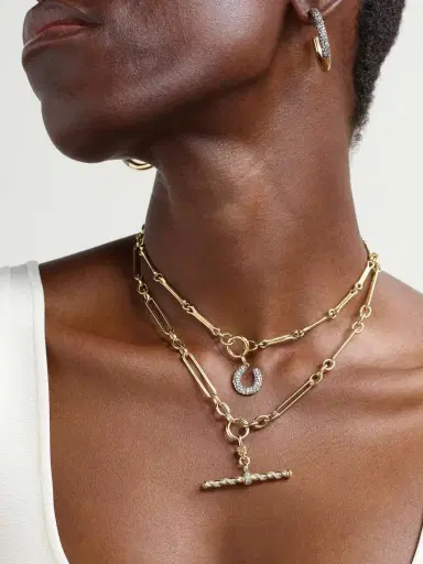 Lucy Delius Twisted Rope Rhodium-plated, 14-karat Recycled-gold Diamond Pendant | Thumbnail 4