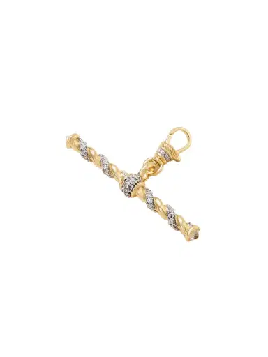 Lucy Delius Twisted Rope Rhodium-plated, 14-karat Recycled-gold Diamond Pendant | Thumbnail 1