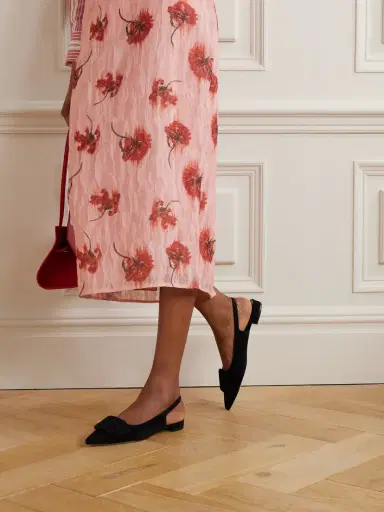 Manolo Blahnik Maylura Buckled Suede Slingback Flats | Thumbnail 2 Manolo Blahnik Maylura Buckled Suede Slingback Flats | Thumbnail 2