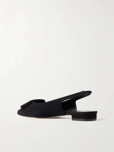 Manolo Blahnik Maylura Buckled Suede Slingback Flats | Thumbnail 3 Manolo Blahnik Maylura Buckled Suede Slingback Flats | Thumbnail 3