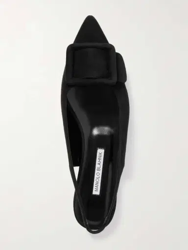 Manolo Blahnik Maylura Buckled Suede Slingback Flats | Thumbnail 5 Manolo Blahnik Maylura Buckled Suede Slingback Flats | Thumbnail 5