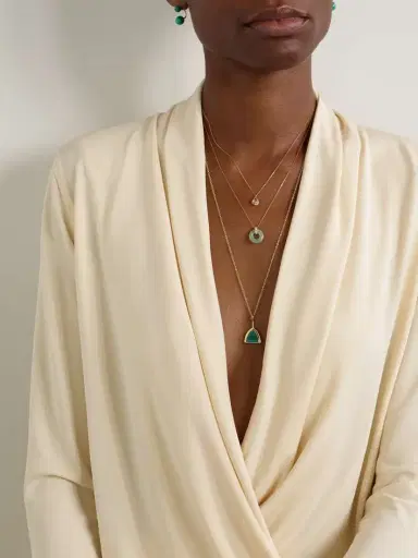 Mateo Donut 14-karat Gold, Jade And Diamond Necklace | Thumbnail 5