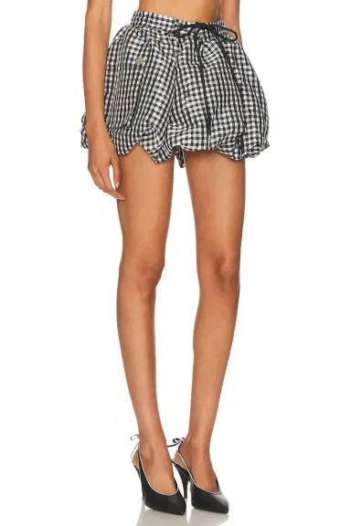 Ganni Check Mini Bubble Skirt | Thumbnail 2