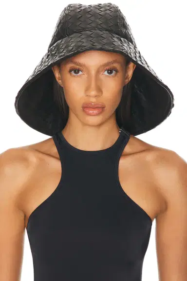 Bottega Veneta Leather Intrecciato Hat | Thumbnail 2 Bottega Veneta Leather Intrecciato Hat | Thumbnail 2