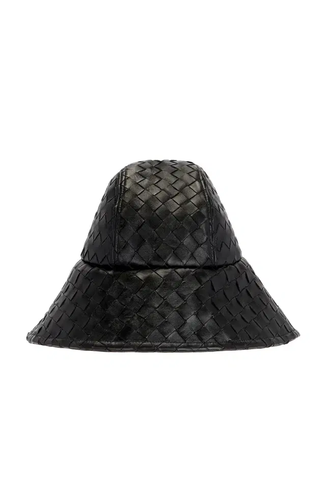 Leather Intrecciato Hat