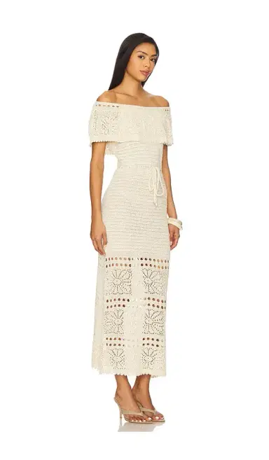 Line & Dot Wilda Crochet Sweater Dress | Thumbnail 2
