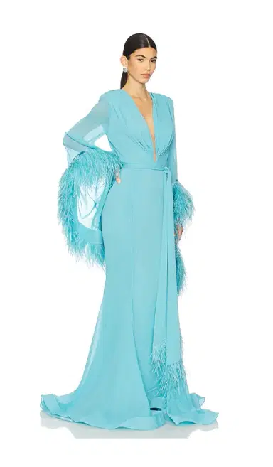 Bronx and Banco Geisha V Neck Gown | Thumbnail 2 Bronx and Banco Geisha V Neck Gown | Thumbnail 2