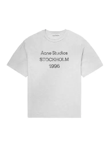 Acne Studios Exford Distressed Logo-Print Organic Cotton-Jersey T-Shirt - Men | Thumbnail 1 Acne Studios Exford Distressed Logo-Print Organic Cotton-Jersey T-Shirt - Men | Thumbnail 1