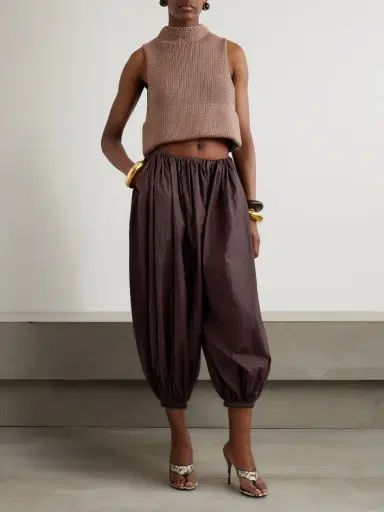 Alaïa Cropped Cotton-blend Turtleneck Tank | Thumbnail 2 Alaïa Cropped Cotton-blend Turtleneck Tank | Thumbnail 2