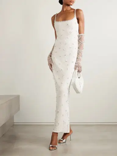 Clio Peppiatt Droplet Embellished Beaded Stretch-tulle Gown | Thumbnail 2