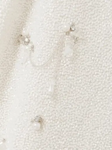 Clio Peppiatt Droplet Embellished Beaded Stretch-tulle Gown | Thumbnail 4