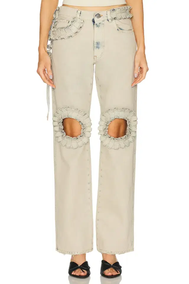 Coperni Ruffled Boyfriend Straight Leg