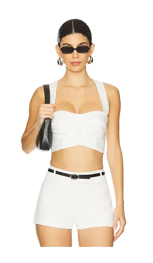 SANS FAFF Sorrento Linen Halter Bralette