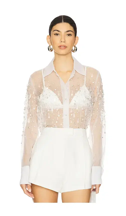 retrofete Aubriella Embellished Shirt