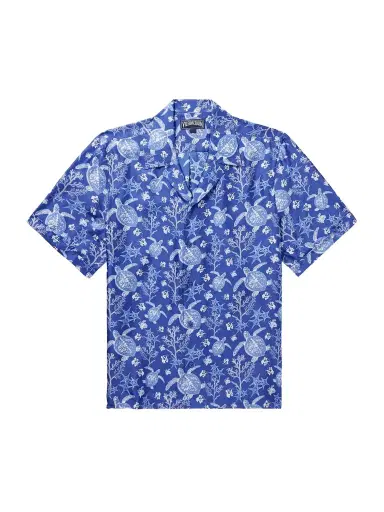 Vilebrequin Charli Camp-Collar Printed Silk-Twill Shirt - Men | Thumbnail 1
