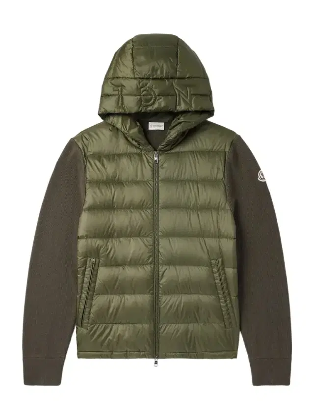 Logo-Appliquéd Wool-Trimmed Quilted Shell Hooded Down Zip-Up Cardigan - Men Logo-Appliquéd Wool-Trimmed Quilted Shell Hooded Down Zip-Up Cardigan - Men