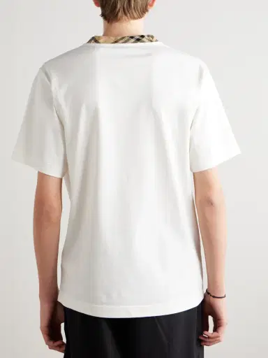 Burberry Checked Cotton-Jersey T-Shirt - Men | Thumbnail 3