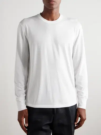 Tom Ford Slim-Fit Lyocell and Cotton-Blend Jersey T-Shirt - Men | Thumbnail 3