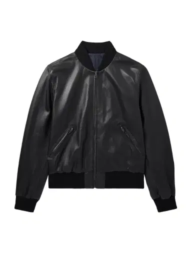 Canali Reversible Leather and Shell Bomber Jacket - Men | Thumbnail 1 Canali Reversible Leather and Shell Bomber Jacket - Men | Thumbnail 1