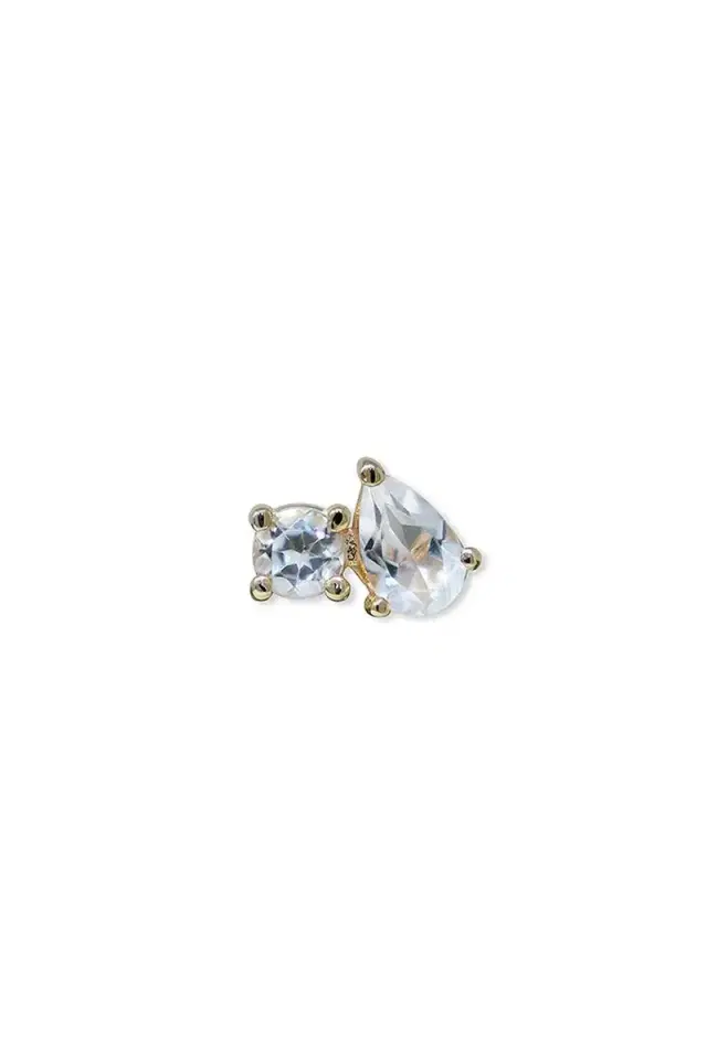 Jumelle Clear Topaz Stud Earring