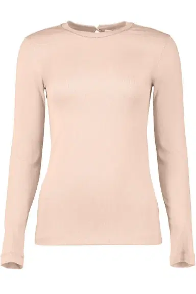 Brunello Cucinelli Long Sleeve Ribbed Tee | Thumbnail 1