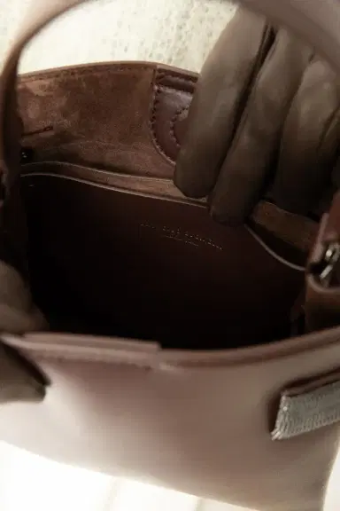Brunello Cucinelli Mini Top Handle Tote Bag | Thumbnail 3