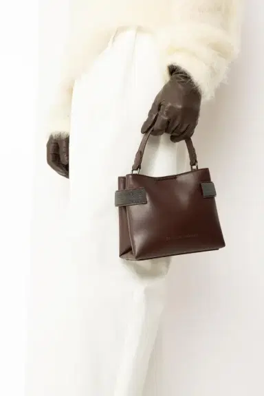 Brunello Cucinelli Mini Top Handle Tote Bag | Thumbnail 4