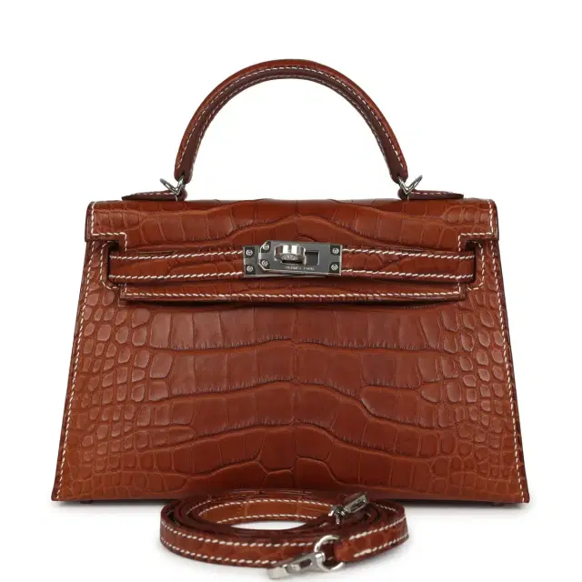 hermes Hermes Kelly Sellier 20 Fauve Matte Alligator Mississippiensis Barenia Palladium Hardware
