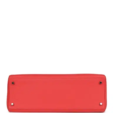 HERMÈS Pre-owned Hermes Retourne Kelly 35 Rose Jaipur Clemence Palladium Hardware | Thumbnail 6 HERMÈS Pre-owned Hermes Retourne Kelly 35 Rose Jaipur Clemence Palladium Hardware | Thumbnail 6