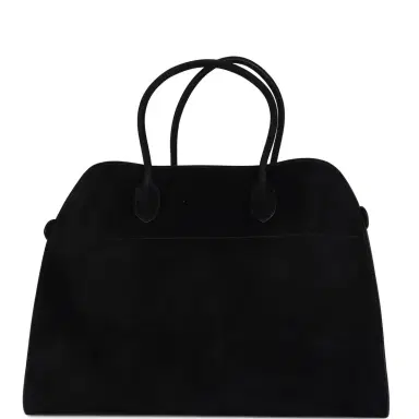The Row The Row Soft Margaux 17 Bag Black Suede Gold Hardware | Thumbnail 4 The Row The Row Soft Margaux 17 Bag Black Suede Gold Hardware | Thumbnail 4