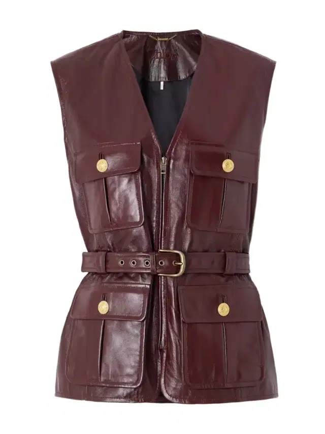 Belted Leather Vest
