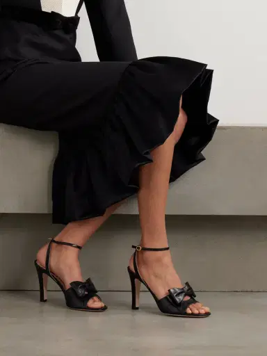 Valentino Garavani Bowow 95 Bow-detailed Leather Sandals | Thumbnail 2 Valentino Garavani Bowow 95 Bow-detailed Leather Sandals | Thumbnail 2
