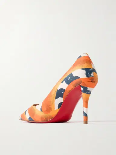 Christian Louboutin Miss Z 80 Printed Faille Pumps | Thumbnail 3 Christian Louboutin Miss Z 80 Printed Faille Pumps | Thumbnail 3