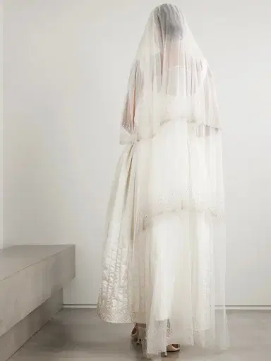 Clio Peppiatt Tiered Embellished Tulle Veil | Thumbnail 2 Clio Peppiatt Tiered Embellished Tulle Veil | Thumbnail 2