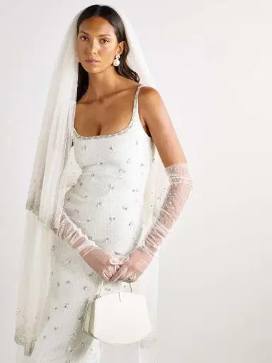Clio Peppiatt Tiered Embellished Tulle Veil | Thumbnail 5 Clio Peppiatt Tiered Embellished Tulle Veil | Thumbnail 5