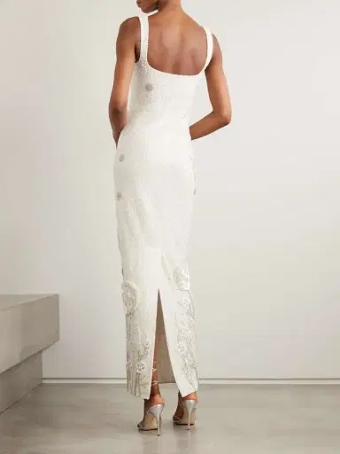 Clio Peppiatt Hummingbird Embellished Beaded Stretch-tulle Gown | Thumbnail 3