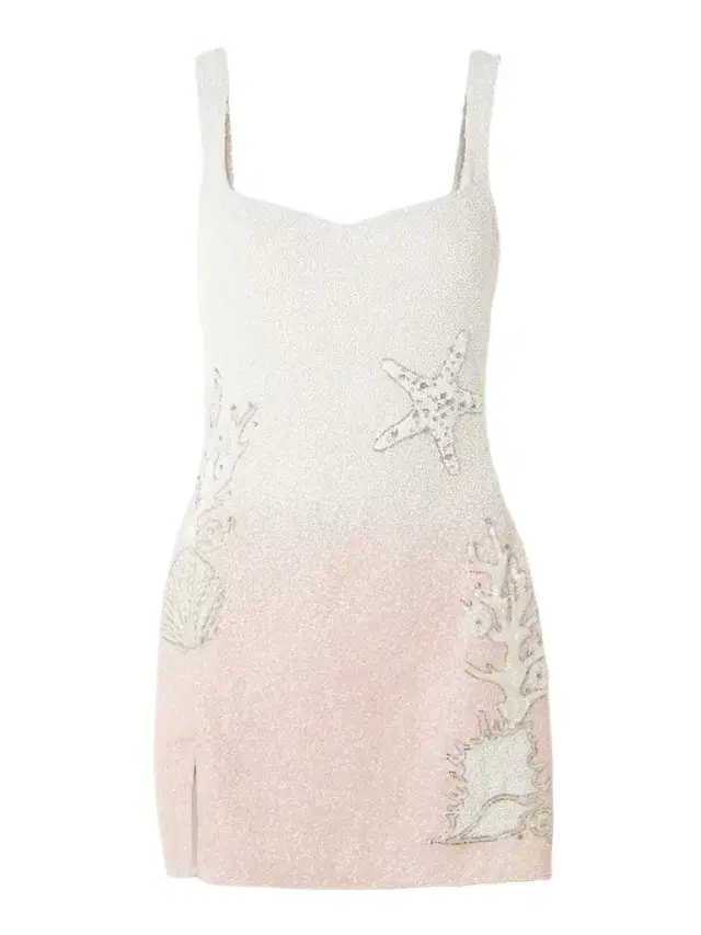 Clio Peppiatt Seashell Crystal-embellished Beaded Tulle Mini Dress