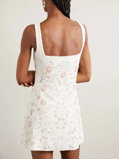 Clio Peppiatt Meadow Embellished Beaded Stretch-tulle Mini Dress | Thumbnail 3 Clio Peppiatt Meadow Embellished Beaded Stretch-tulle Mini Dress | Thumbnail 3