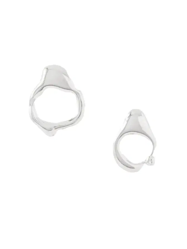 Droplet Mist Sterling Silver Hoop Earrings