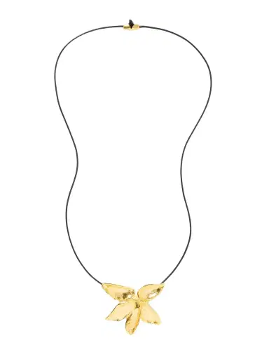 YSSO + Eden Rock St Barths Frangipanier Gold-plated And Cord Necklace | Thumbnail 1 YSSO + Eden Rock St Barths Frangipanier Gold-plated And Cord Necklace | Thumbnail 1