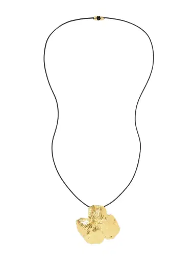 YSSO + Eden Rock St Barths Hibiscus Gold-plated And Cord Necklace | Thumbnail 1