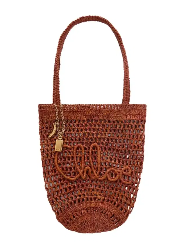 Summer Banana Embellished Embroidered Raffia Tote