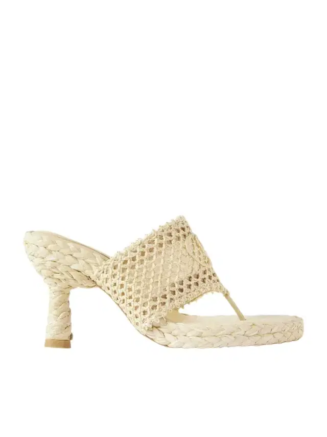Isla Crocheted Raffia Mules