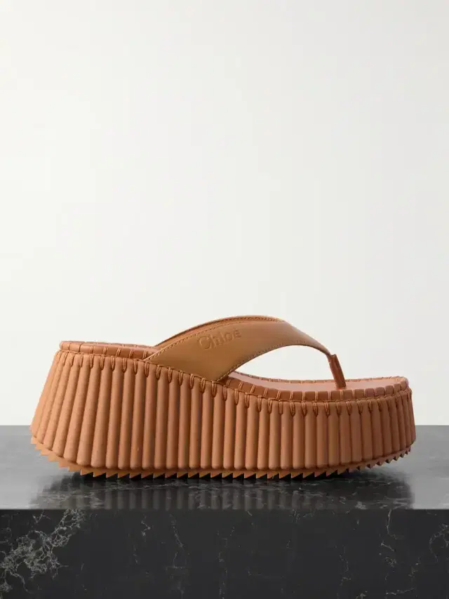 Nama Leather Platform Flip Flops Nama Leather Platform Flip Flops