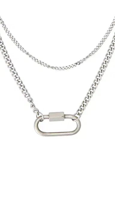 petit moments Layered Carabiner Necklace | Thumbnail 2