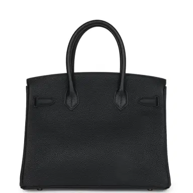 HERMÈS Pre-owned Hermes Birkin 30 Black Togo Rose Gold Hardware | Thumbnail 5 HERMÈS Pre-owned Hermes Birkin 30 Black Togo Rose Gold Hardware | Thumbnail 5