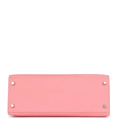 HERMÈS Pre-owned Hermes Kelly Sellier 28 Rose Confetti Epsom Palladium Hardware | Thumbnail 6