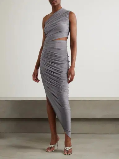 Alaïa One-shoulder Asymmetric Cutout Stretch-jersey Dress | Thumbnail 2 Alaïa One-shoulder Asymmetric Cutout Stretch-jersey Dress | Thumbnail 2